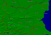 Bulgarien Städte + Grenzen 800x551